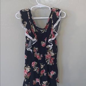 Girls floral romper